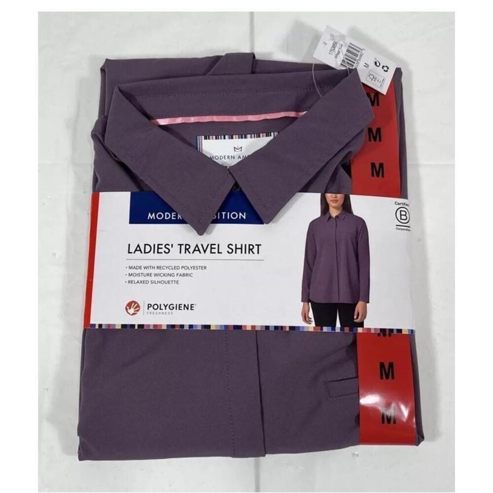 Modern Ambition Travel Shirt, Wicking, Hiking, Purple, Women's Medium 8-10, X7